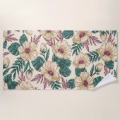 Serviette De Plage Roses (Devant)