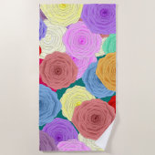 Serviette de plage Roses (Devant)