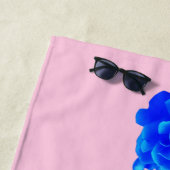 Serviette De Plage Roses arc-en-ciel (En situation)