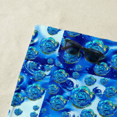 Serviette De Plage Roses Bulles (En situation)