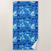 Serviette De Plage Roses Bulles (Devant)