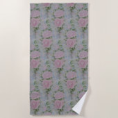 Serviette De Plage Roses Florales Roses Vintage (Devant)