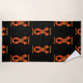 Serviette De Plage Roses orange/papillon...RSD/CRPS (Devant)