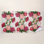 Serviette De Plage Roses roses (Devant)