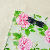 Serviette De Plage Roses roses florales Motif-2367 (En situation)