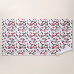 Serviette De Plage Roses roses vintage