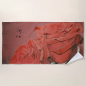 Serviette De Plage Roses rouges comme velours (Devant)