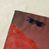 Serviette De Plage Roses rouges comme velours (En situation)
