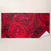 Serviette De Plage Roses rouges, motif floral (Devant)