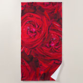 Serviette De Plage Roses rouges, motif floral (Devant)
