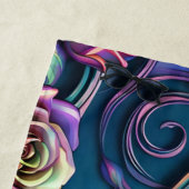 Serviette De Plage Roses sculptés (En situation)