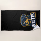 Serviette De Plage Rottie – Portrait de Rottweiler robuste (Devant)