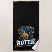 Serviette De Plage Rottie – Portrait de Rottweiler robuste (Devant)