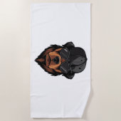 Serviette De Plage Rottweiler Gangster (Devant)