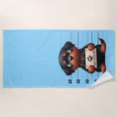 Serviette De Plage Rottweiler vilain (Devant)