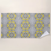 Serviette De Plage Roue d'harmonie de jonquilles (Devant)