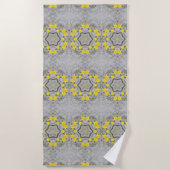 Serviette De Plage Roue d'harmonie de jonquilles (Devant)