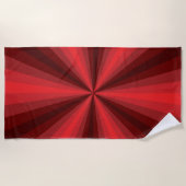 Serviette de plage rouge à illusion d'optique (Devant)