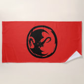 serviette de plage rouge Black Dragon (Devant)