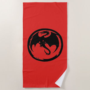 serviette de plage rouge Black Dragon