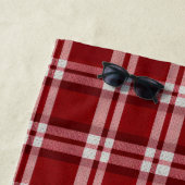 Serviette De Plage Rouge blanc (En situation)