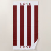 Serviette de plage - Rouge&Blanc (Devant)
