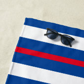 Serviette De Plage Rouge blanc et bleu patriotique USA (En situation)