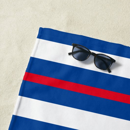 Serviette De Plage Rouge blanc et bleu patriotique USA (En situation)