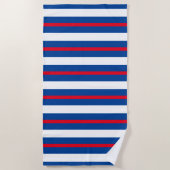 Serviette De Plage Rouge blanc et bleu patriotique USA (Devant)