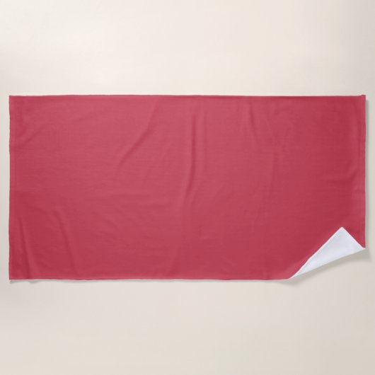 Serviette De Plage Rouge brique (couleur solide) (Devant)
