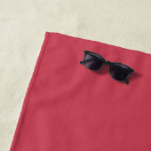 Serviette De Plage Rouge brique (couleur solide) (En situation)