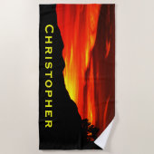 Serviette de plage rouge de terrasse de Kolob de (Devant)