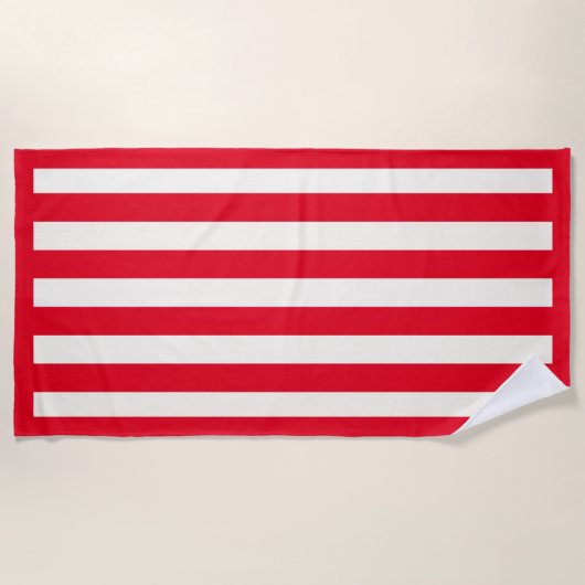 Serviette de plage rouge motif (Devant)