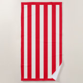 Serviette de plage rouge motif (Devant)