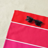 Serviette De Plage Rouge, rose et orange (En situation)