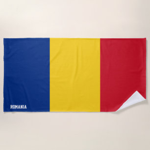 Serviette De Plage Roumanie Drapeau splendide patriotique