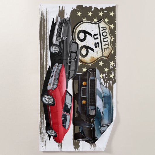 Serviette De Plage Route 66 (Devant)