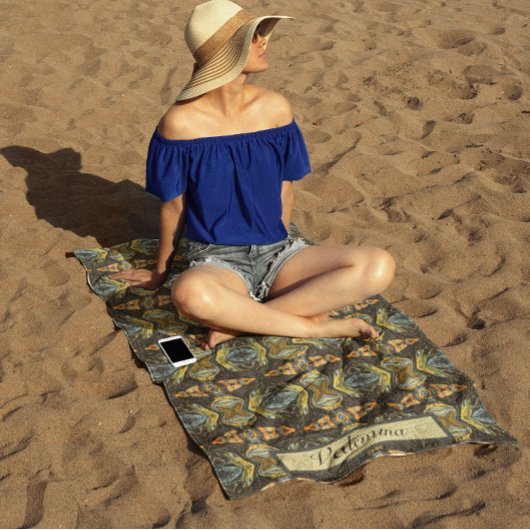 Serviette De Plage Route des épices, personnalisé