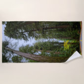 Serviette De Plage Route directe à travers la forêt de séquoias (Devant)