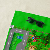 Serviette De Plage Routes Safari pour voitures (En situation)