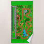 Serviette De Plage Routes Safari pour voitures (Devant)