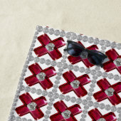 Serviette De Plage Ruby Diamond Art, Rouge (En situation)
