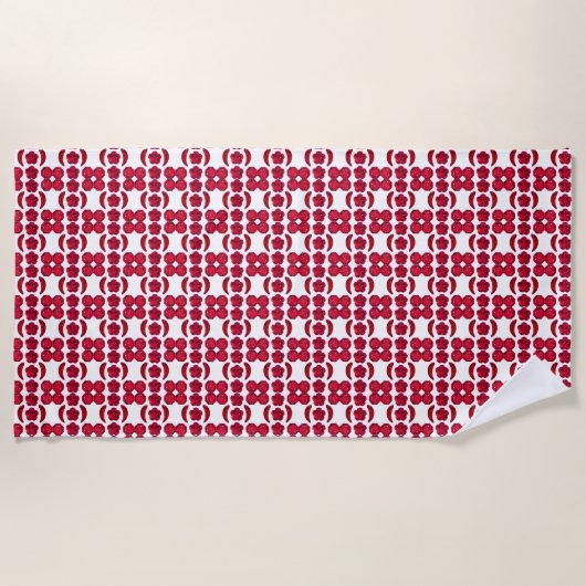 Serviette De Plage Ruby Gemstone Art, Rouge (Devant)