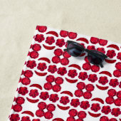 Serviette De Plage Ruby Gemstone Art, Rouge (En situation)