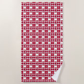 Serviette De Plage Ruby Gemstone Art, Rouge (Devant)