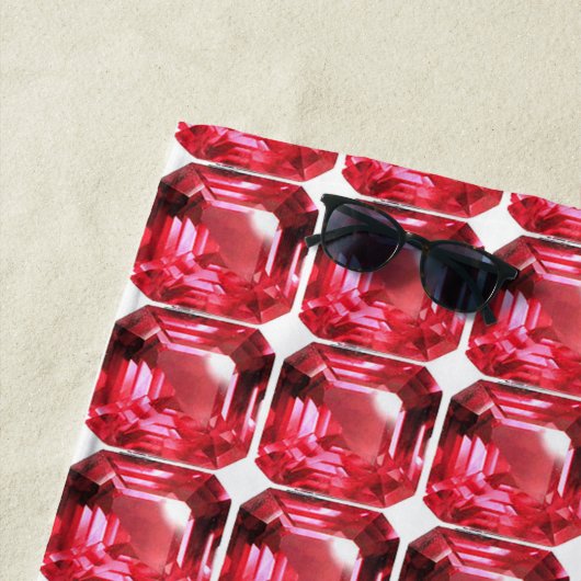 Serviette De Plage Ruby Gemstone rose (En situation)