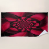 Serviette De Plage Ruby Red Petal noir (Devant)