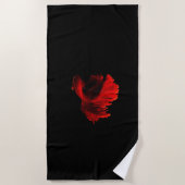 Serviette De Plage Ruby Red Siamese Lutter contre le poisson (Devant)