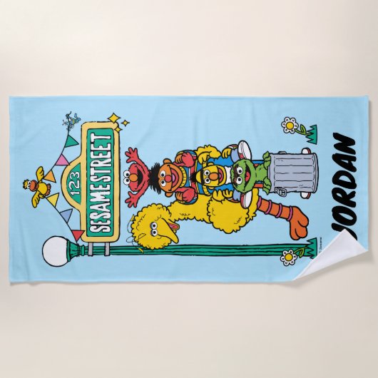 Serviette De Plage Rue Sésame | Ajouter Votre Nom (Devant)