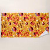 Serviette De Plage Rue Sésame | Elmo Ha ! Ha ! Ha ! Motif (Devant)